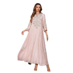 Embroidered Kaftan Maxi Dress