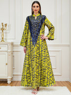 Yellow Sequin Tassel Maxi Dress