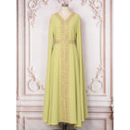 V-Neck Long-Sleeve Maxi Dress