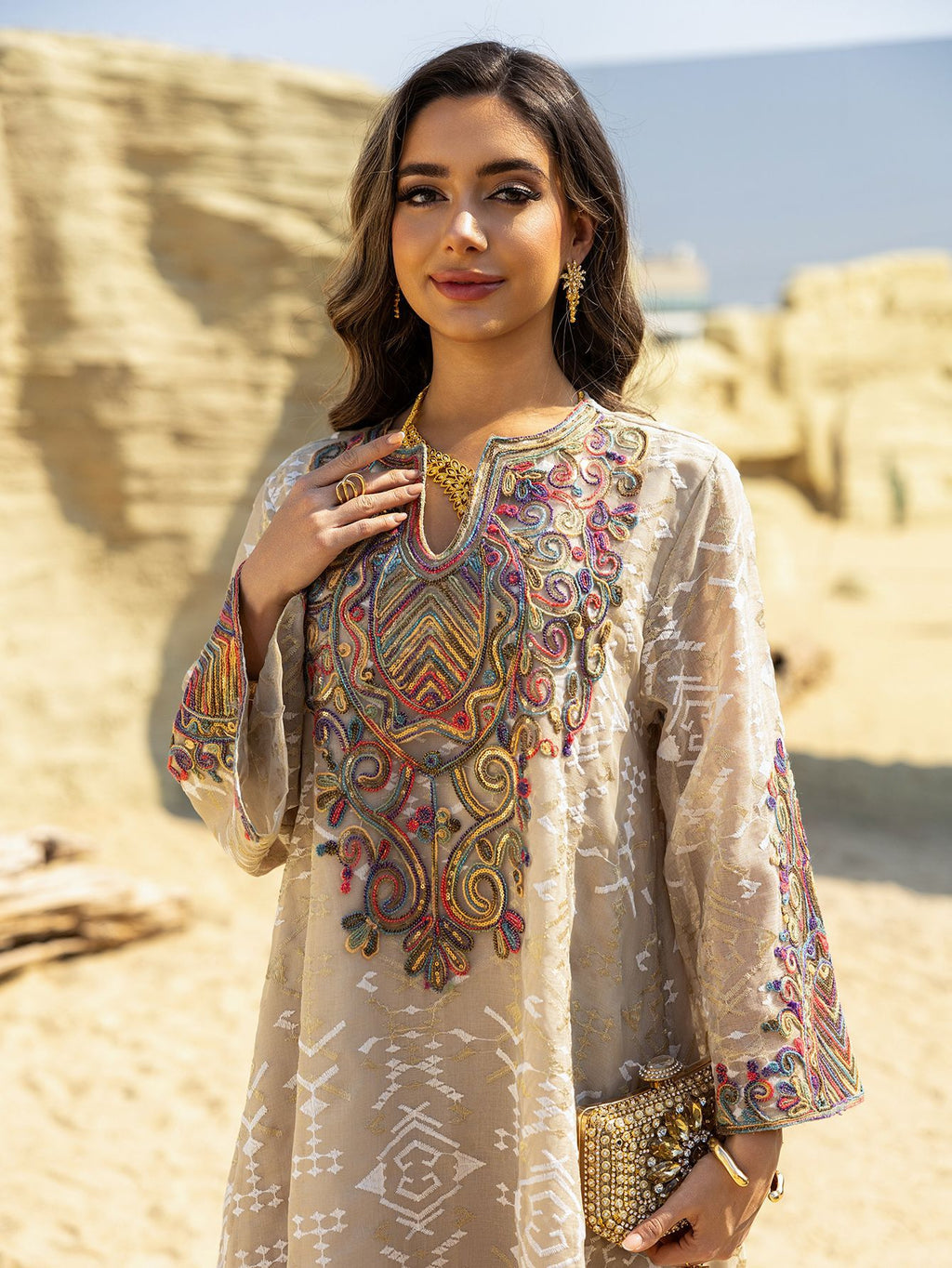 Mesh Patchwork Maxi Dress