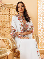 Embroidered Pullover Maxi Dress