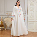 Sequin Embroidered Long-Sleeve Maxi Dress