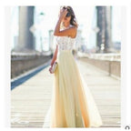 Lace Patchwork Sleeveless Maxi Dress for Women, Round Neck