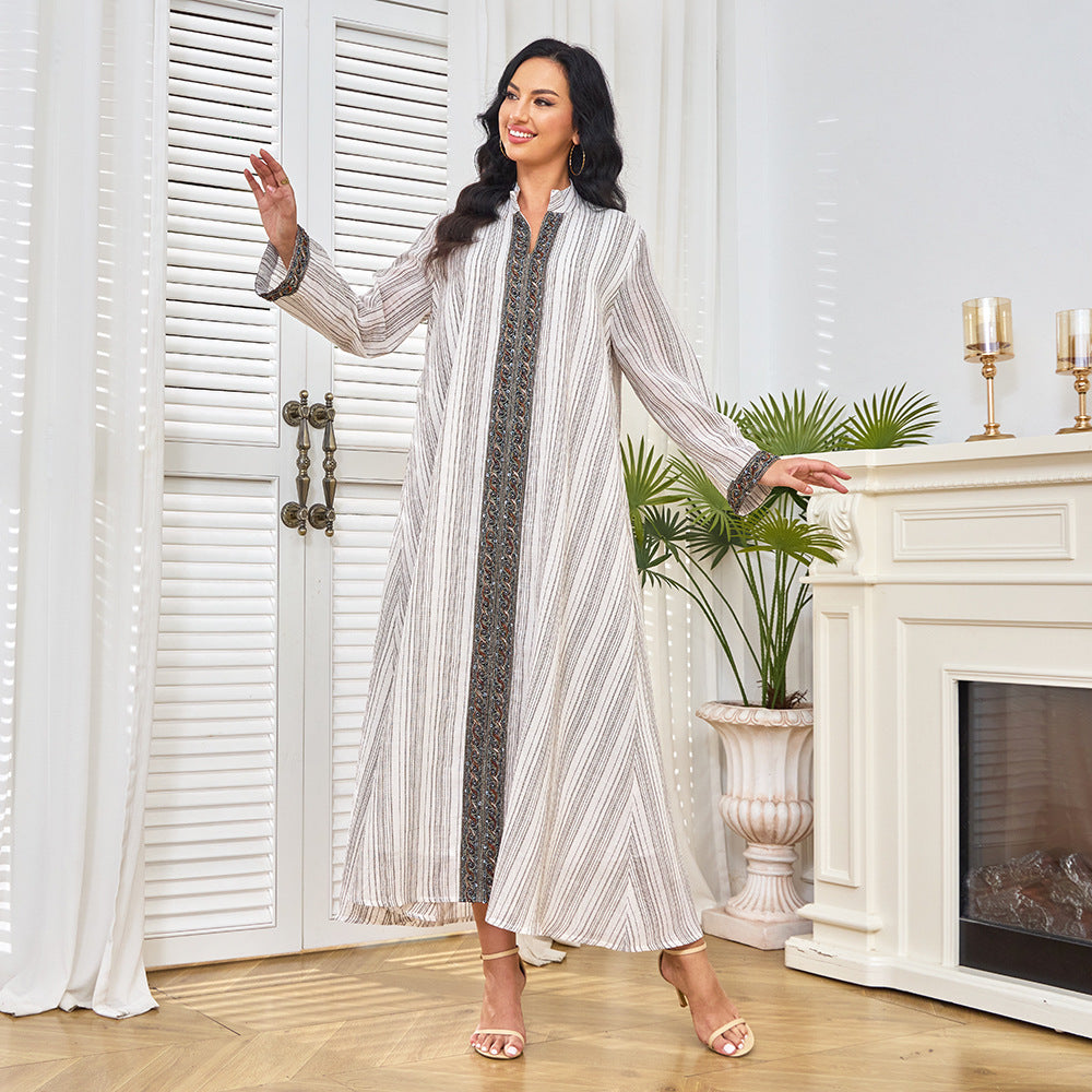 Long sleeved lace up loose dress