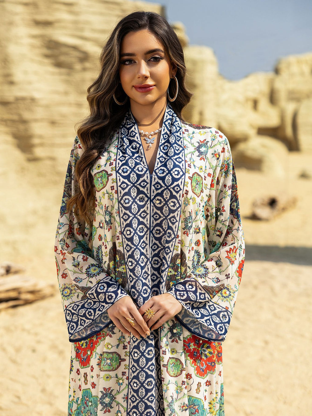 Tie-Dye Chiffon Maxi Dress