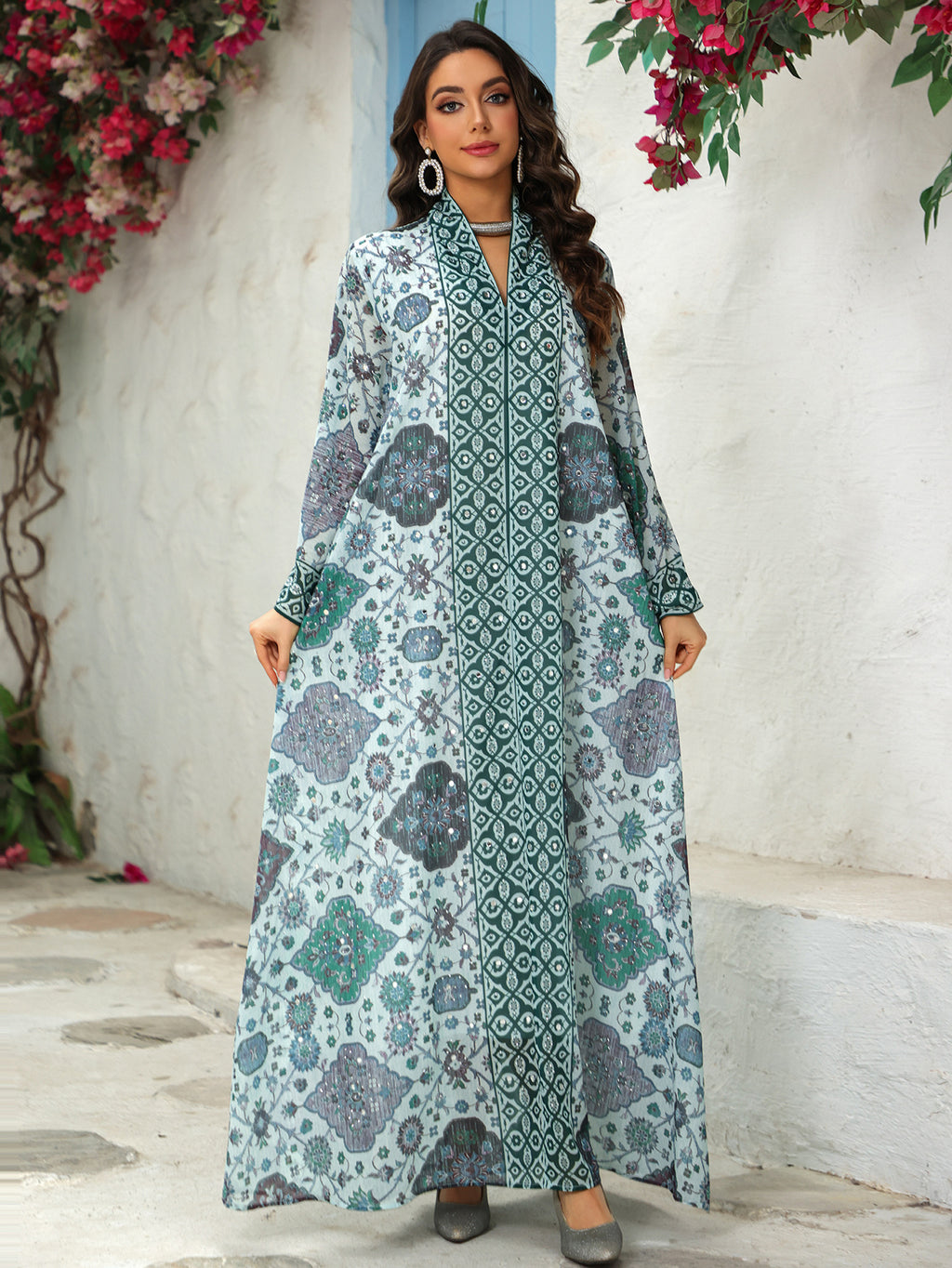 Tie-Dye Chiffon Maxi Dress