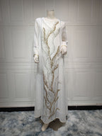 Sequin Mesh Maxi Dress