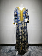 Embroidered Floral Sequin Maxi Dress