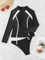 Bikini long sleeved surfing suit for women