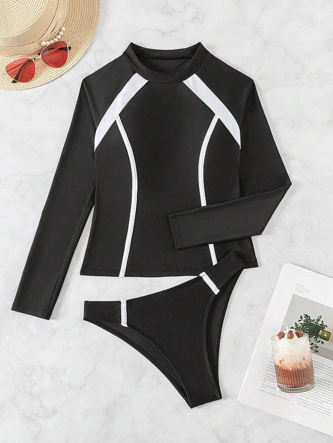Bikini long sleeved surfing suit for women