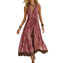 Printed Sleeveless V-Neck Maxi Dress for women