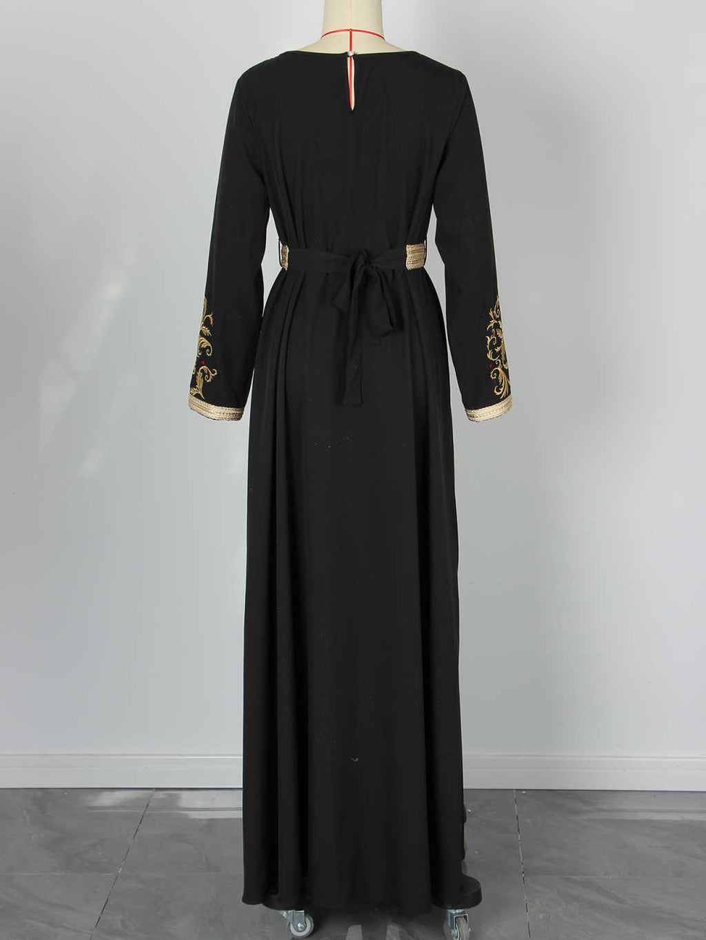 Black Embroidered Maxi Dress