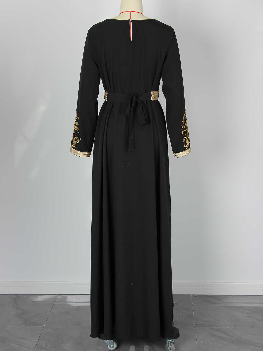 Black Embroidered Maxi Dress