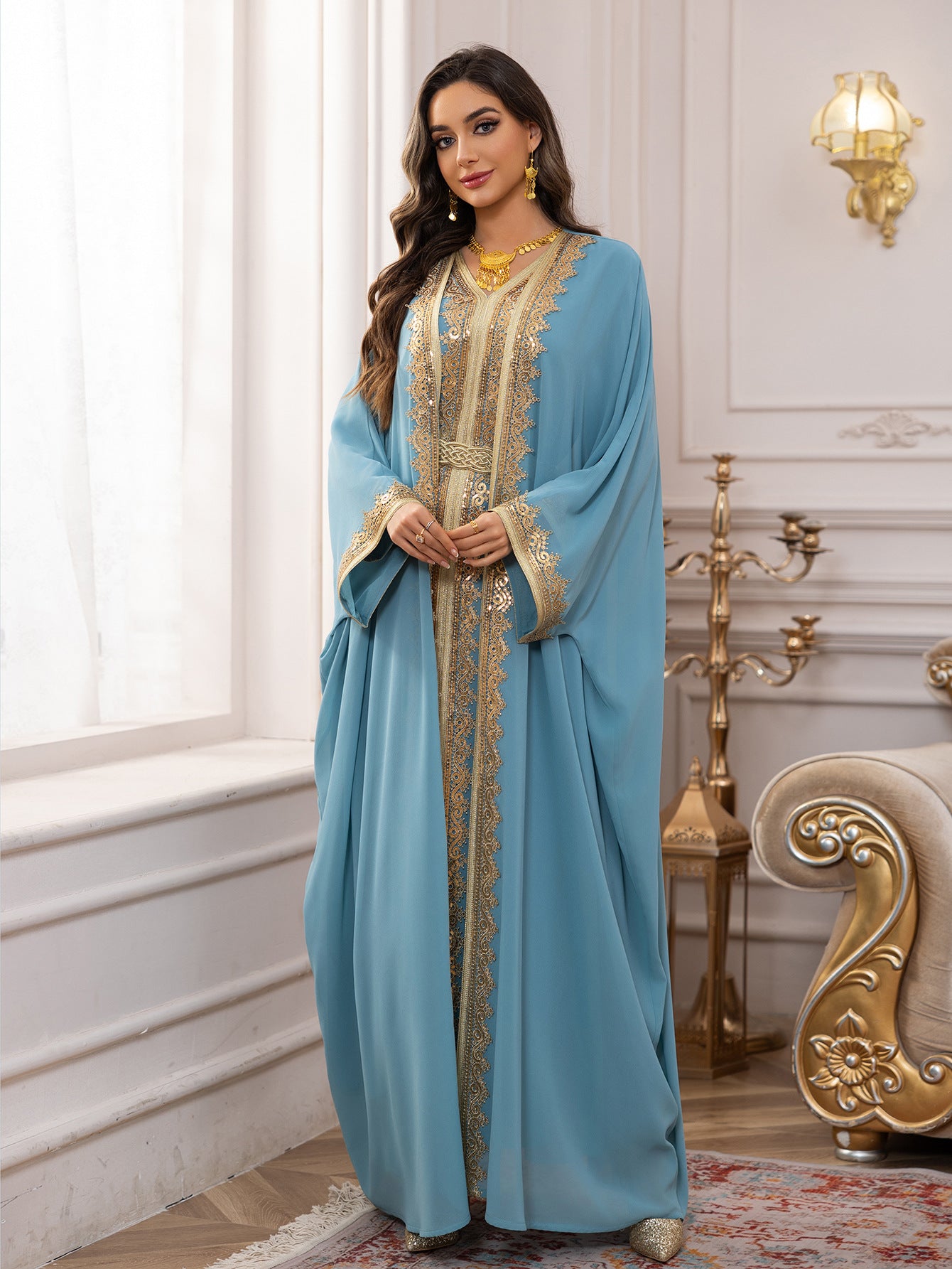 Two-Piece Chiffon Maxi Dress Set