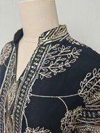Embroidered Mesh Maxi Dress