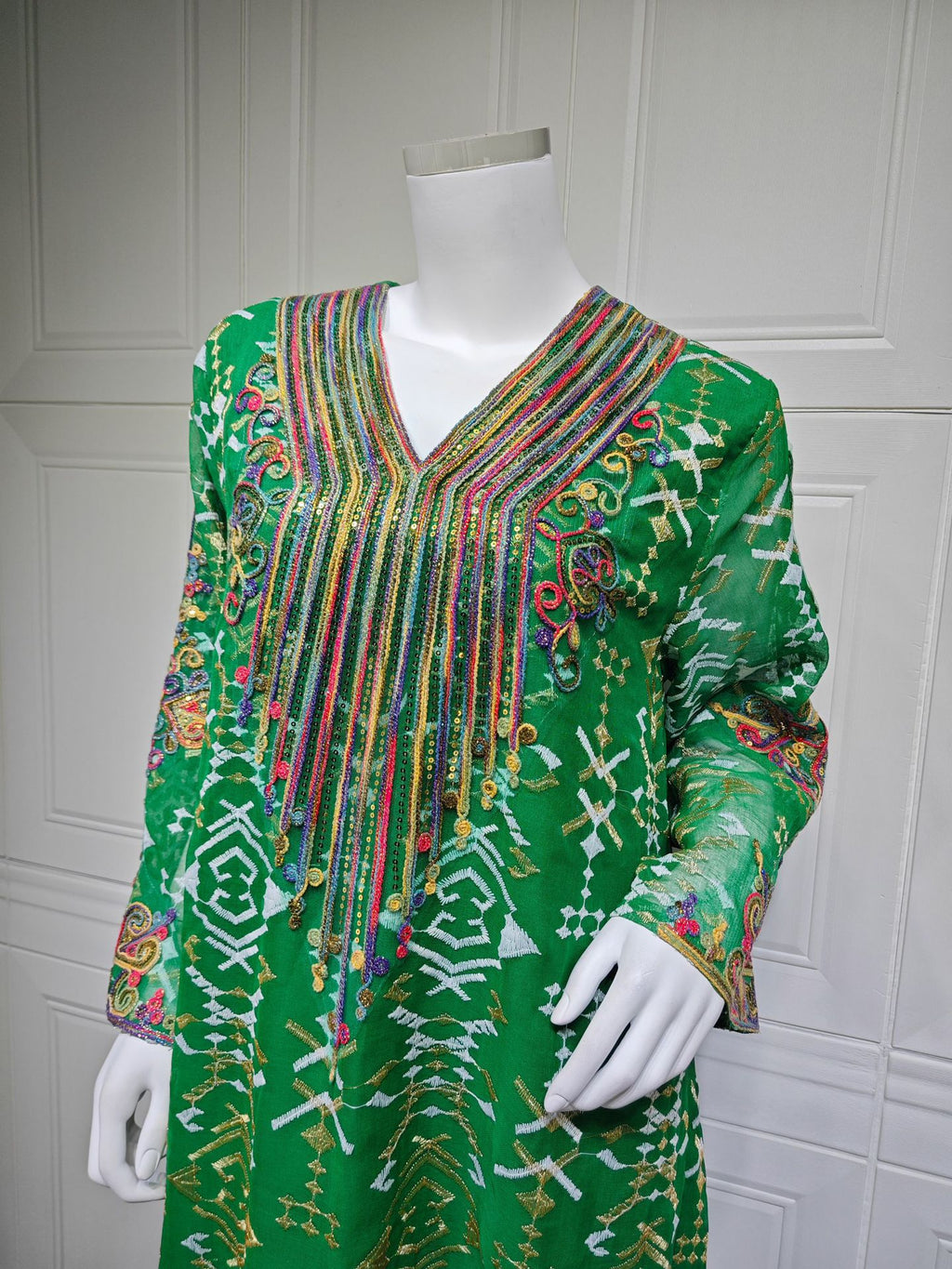 Embroidered Applique Maxi Dress