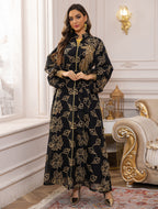 Embroidered Jalabiya Evening Gown