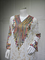 Embroidered Applique Maxi Dress