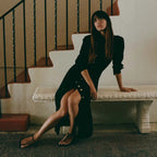 Black Button-Front Shirt Dress