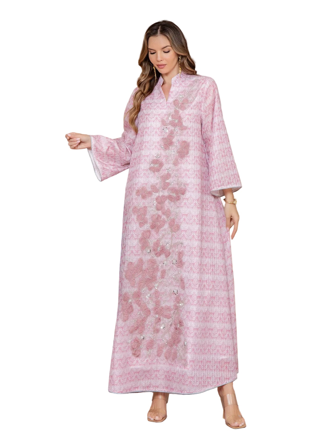 Printed Jalabiya Maxi Dress Hoofdafbeelding