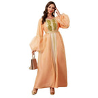 Orange Belted Robe Maxi Dress