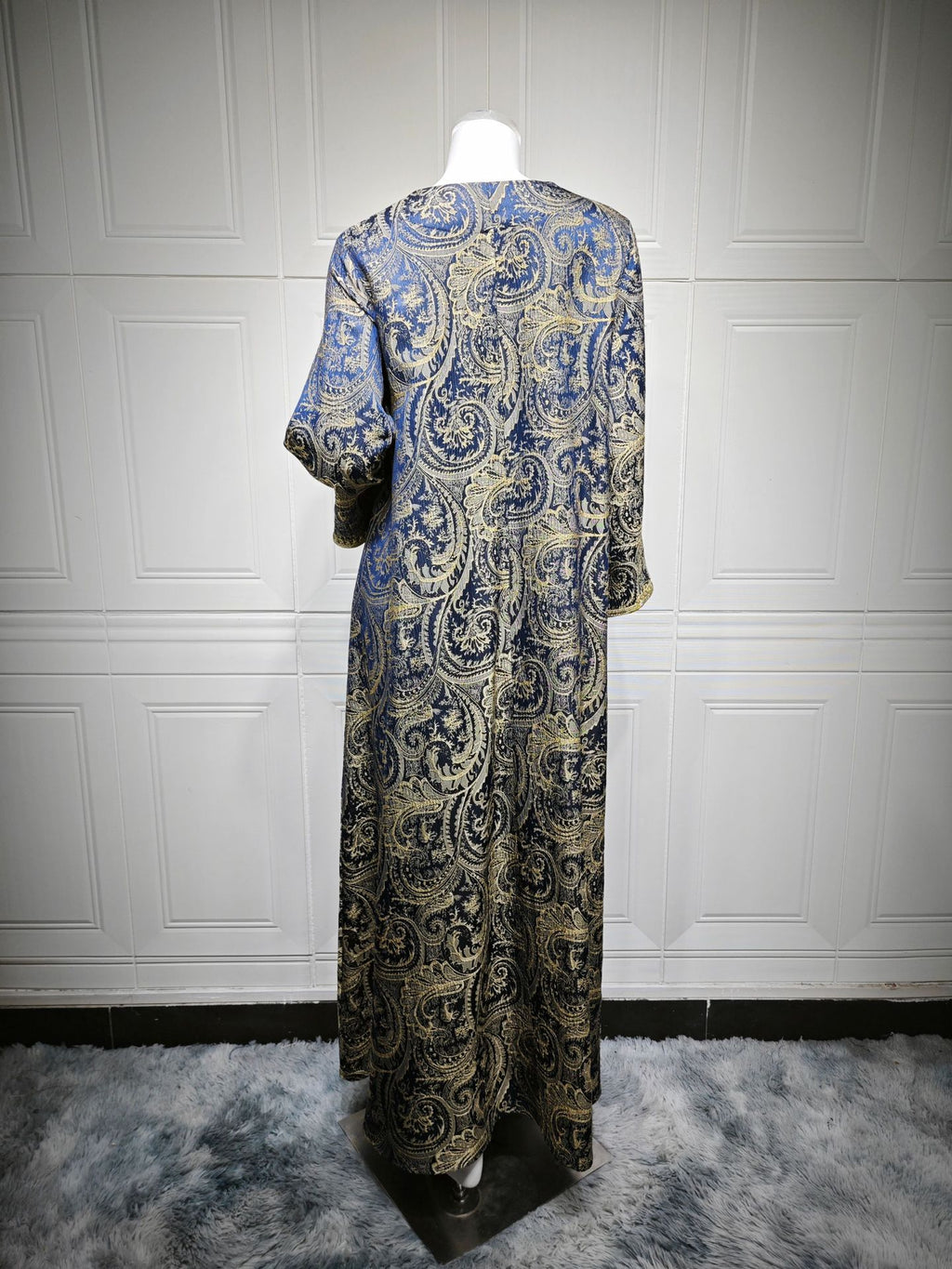 Lace-Up Kaftan Maxi Dress