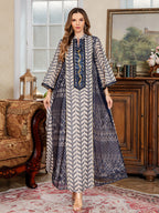 Mesh Embroidered Maxi Dress