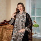 Embroidered Abaya Maxi Dress