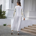 Embroidered Evening Maxi Dress
