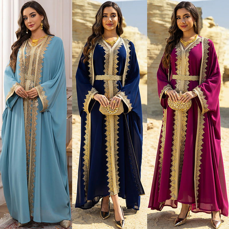 Two-Piece Chiffon Maxi Dress Set