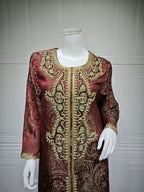 Lace-Up Kaftan Maxi Dress
