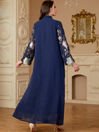 Sequin Embroidered Tassel Robe Maxi Dress
