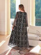 Embroidered Ethnic Robe Maxi Dress