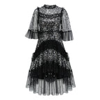 Pleated Shimmer A-Line Mini Dress for Women