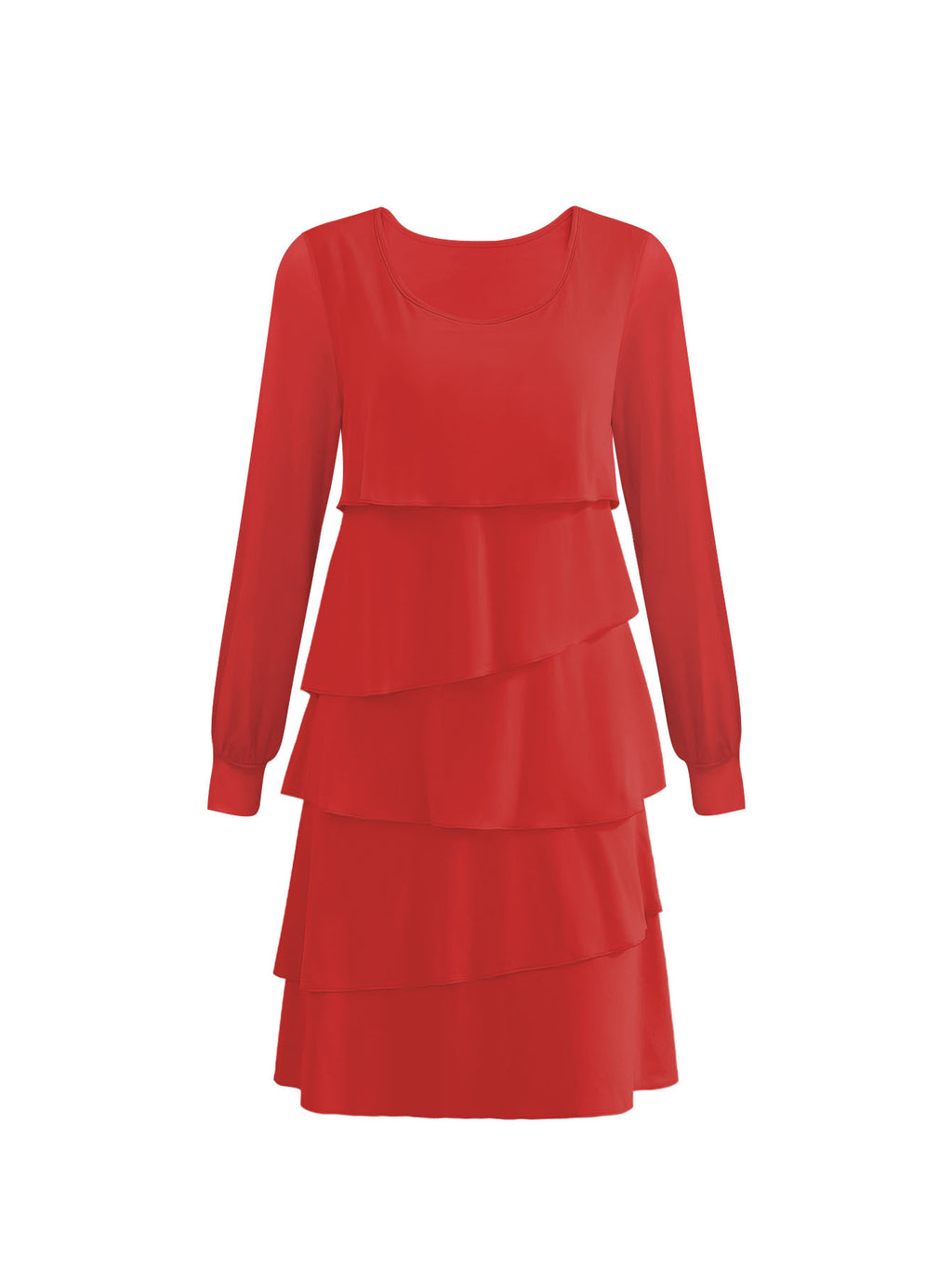 Pleated Cake Midi Dress