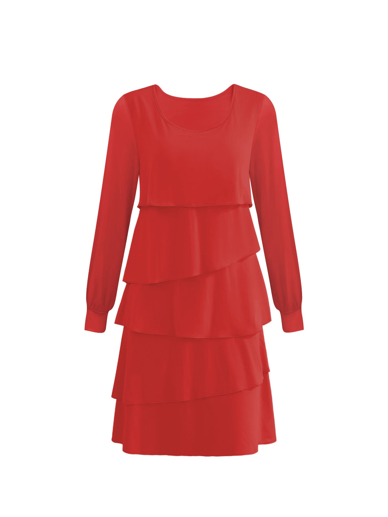 Pleated Cake Midi Dress