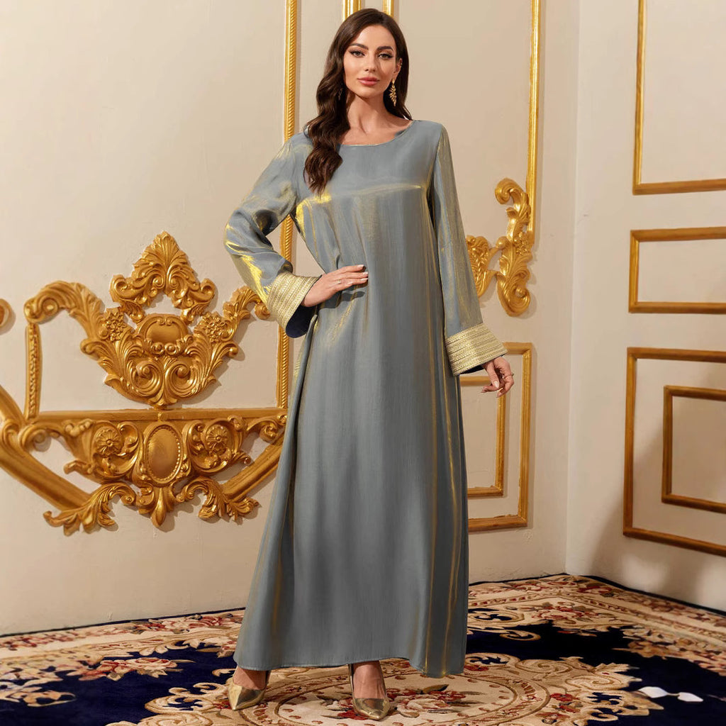Long-Sleeve Robe Maxi Dress