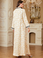 Apricot Embroidered Maxi Dress