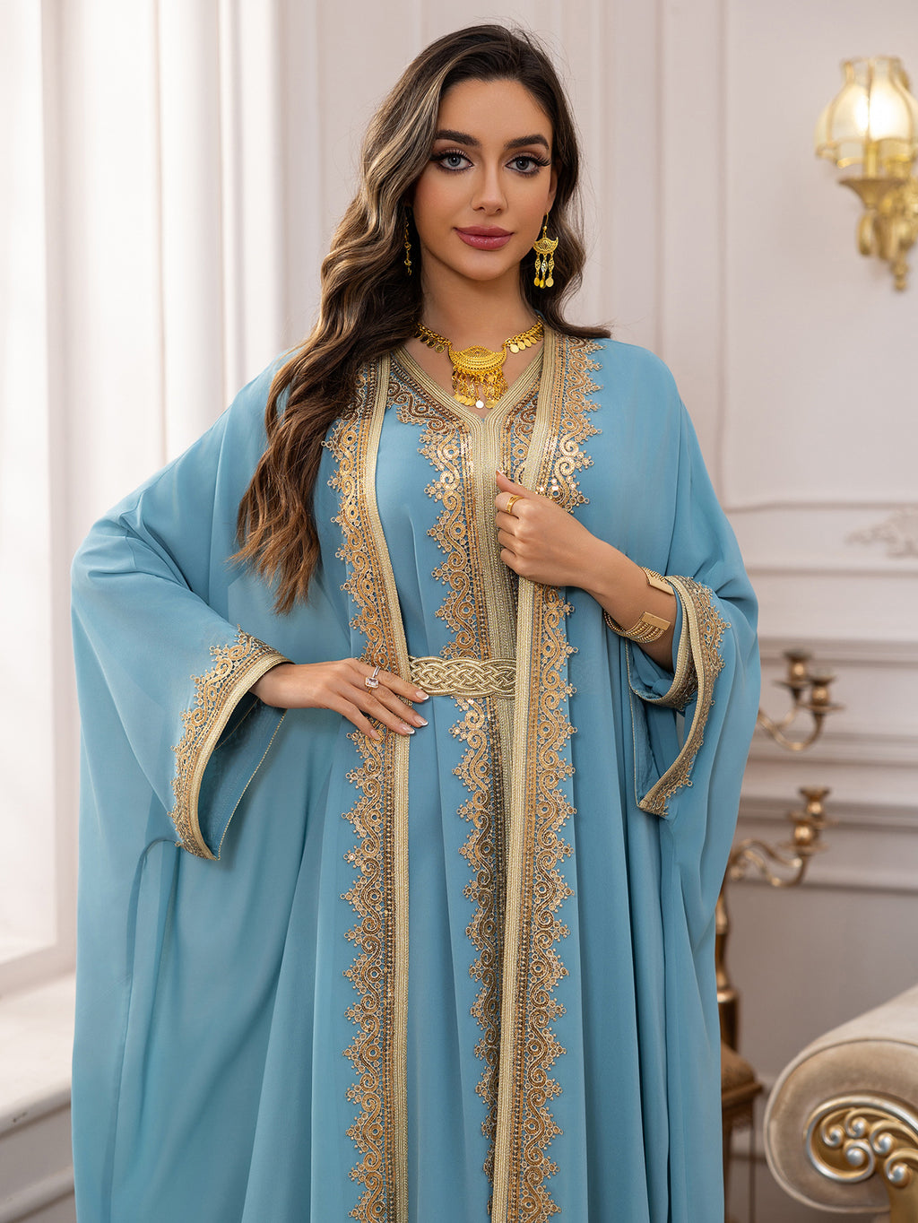 Two-Piece Chiffon Maxi Dress Set