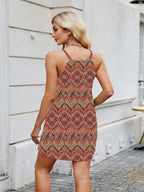 Floral print cami midi dress, sleeveless slip summer dress by Vilmere