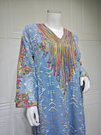 Embroidered Applique Maxi Dress