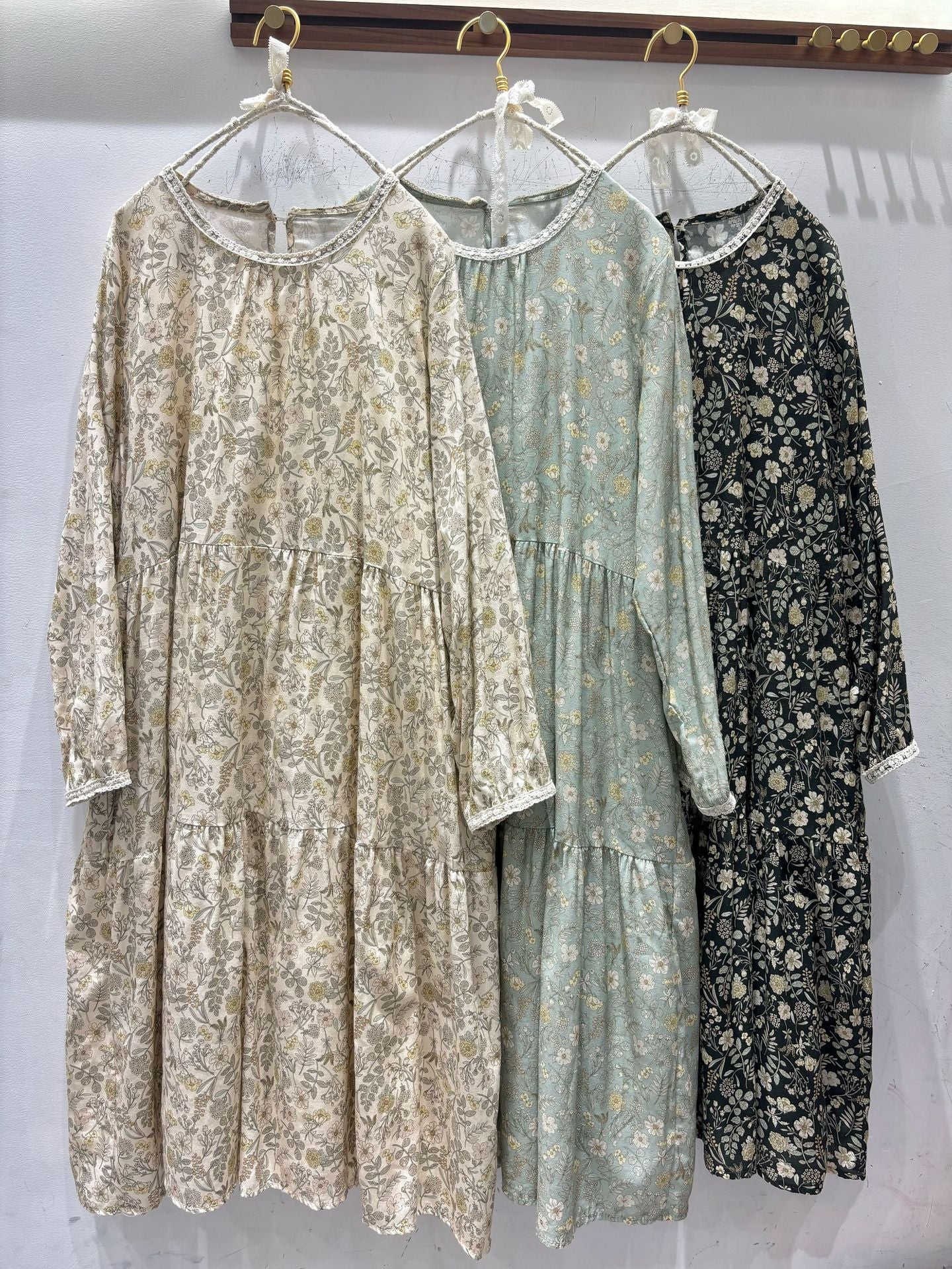 Printed Long Sleeve Relaxed Maxi Dress for Women