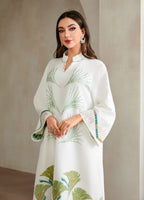 Embroidered Rhinestone Knit Maxi Dress