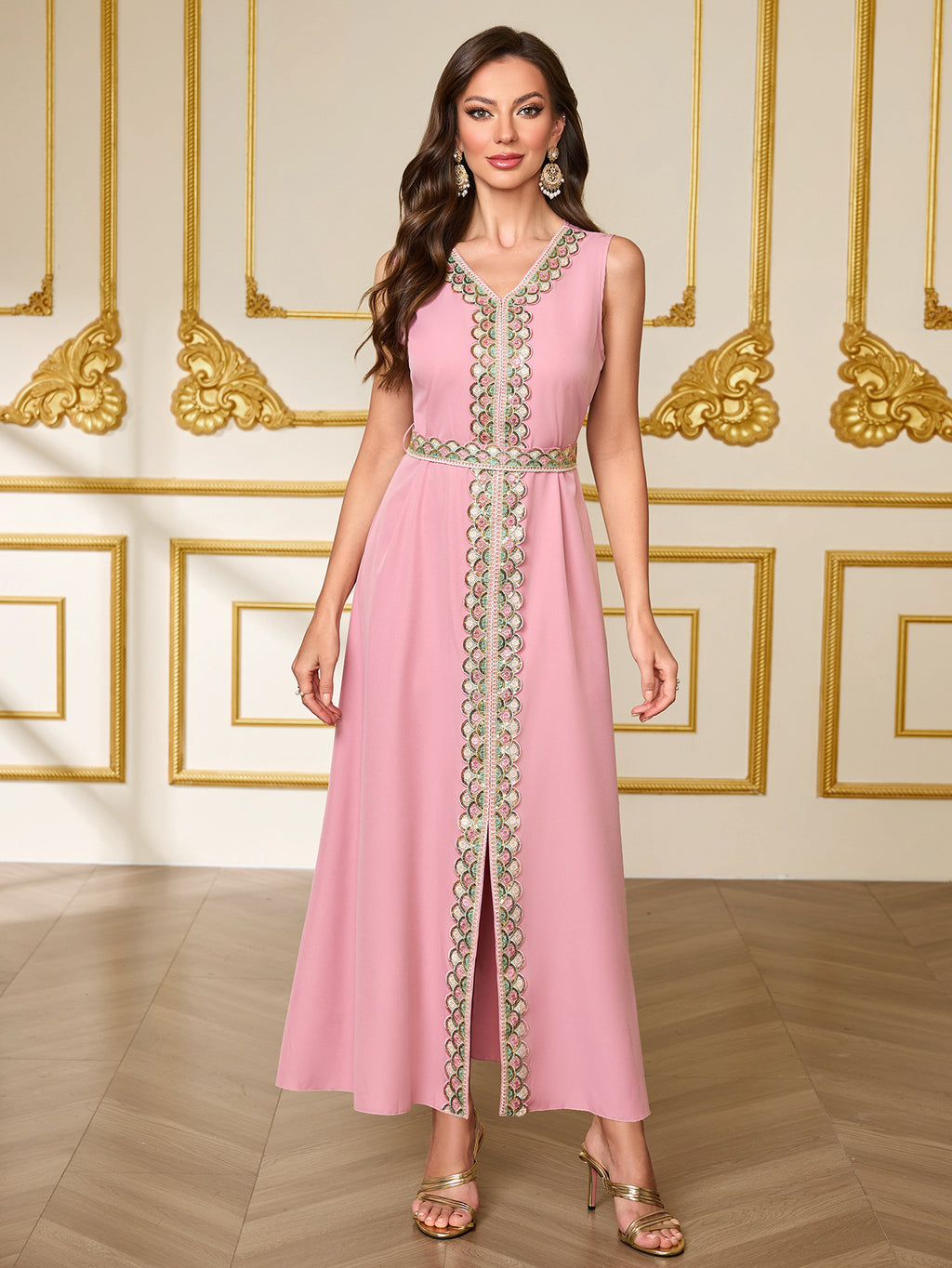 Two-Layer Cardigan Maxi Dress