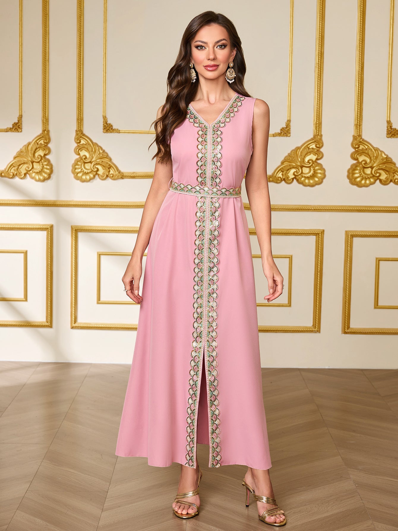 Two-Layer Cardigan Maxi Dress
