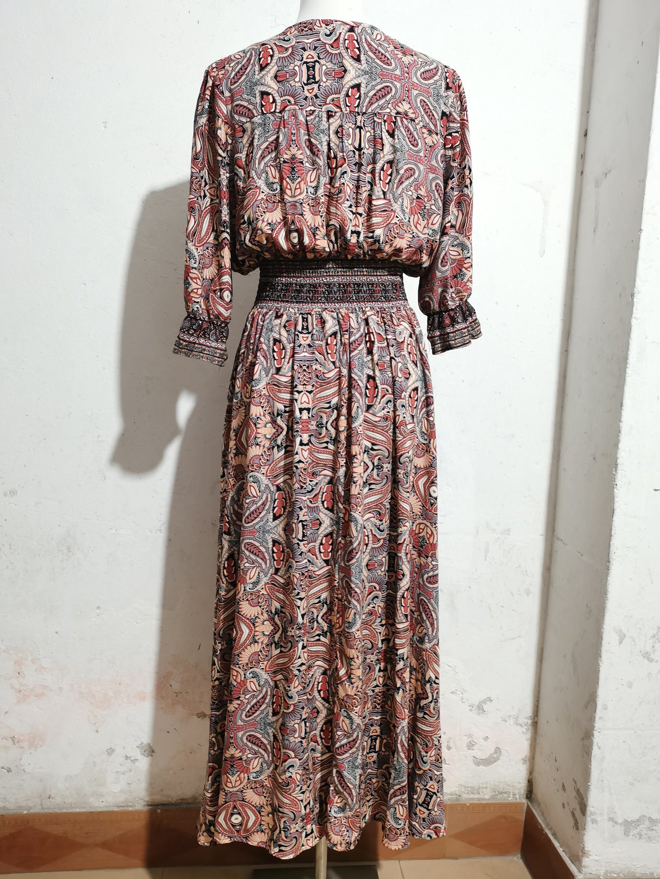 Printed A-Line Maxi Dress