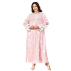 Round-Neck Lace Long-Sleeve Maxi Dress