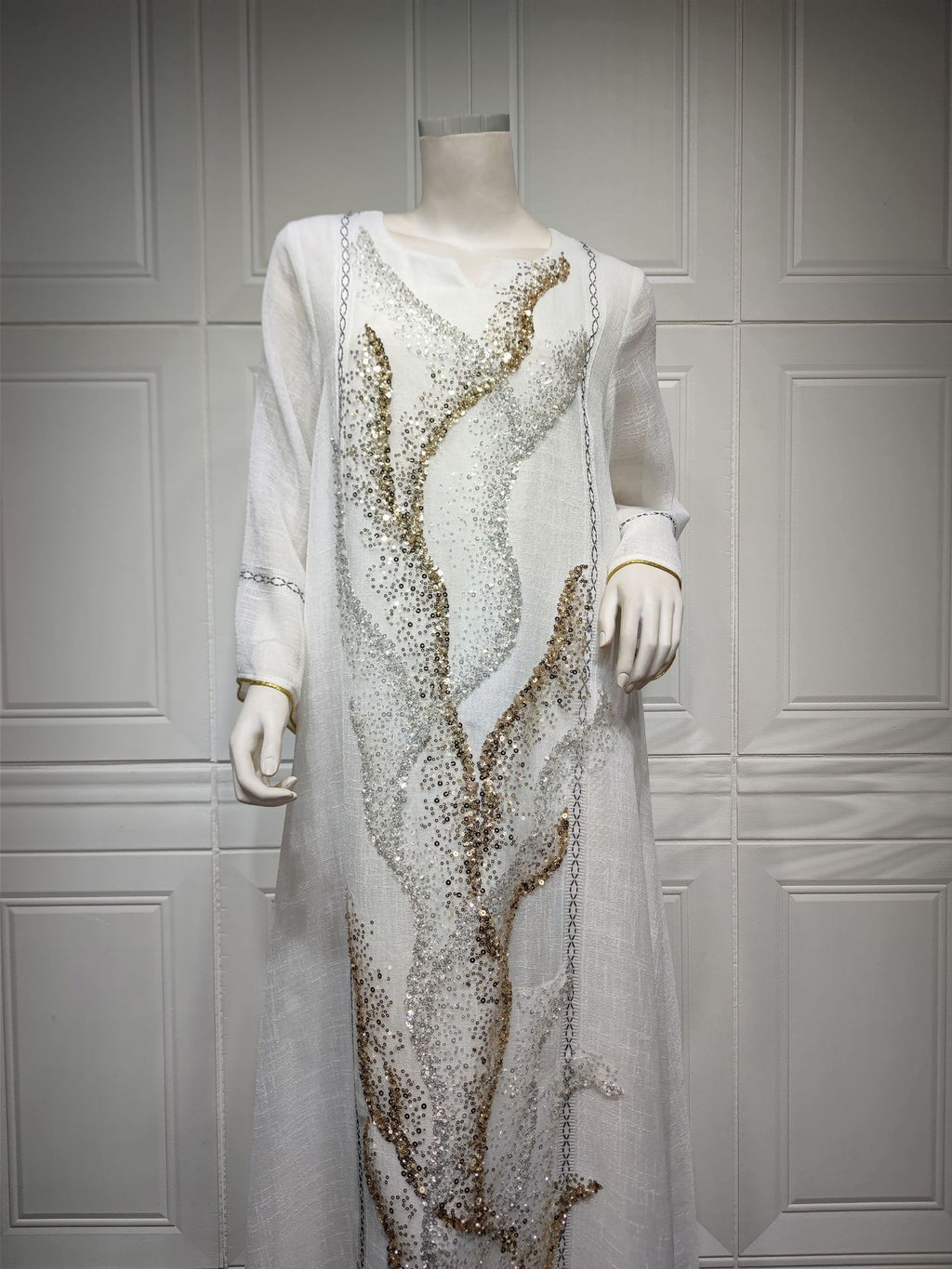 Sequin Mesh Maxi Dress