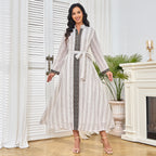 Long sleeved lace up loose dress