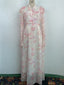 Printed Flared-Sleeve A-Line Midi Dress for Women, Long Sleeve